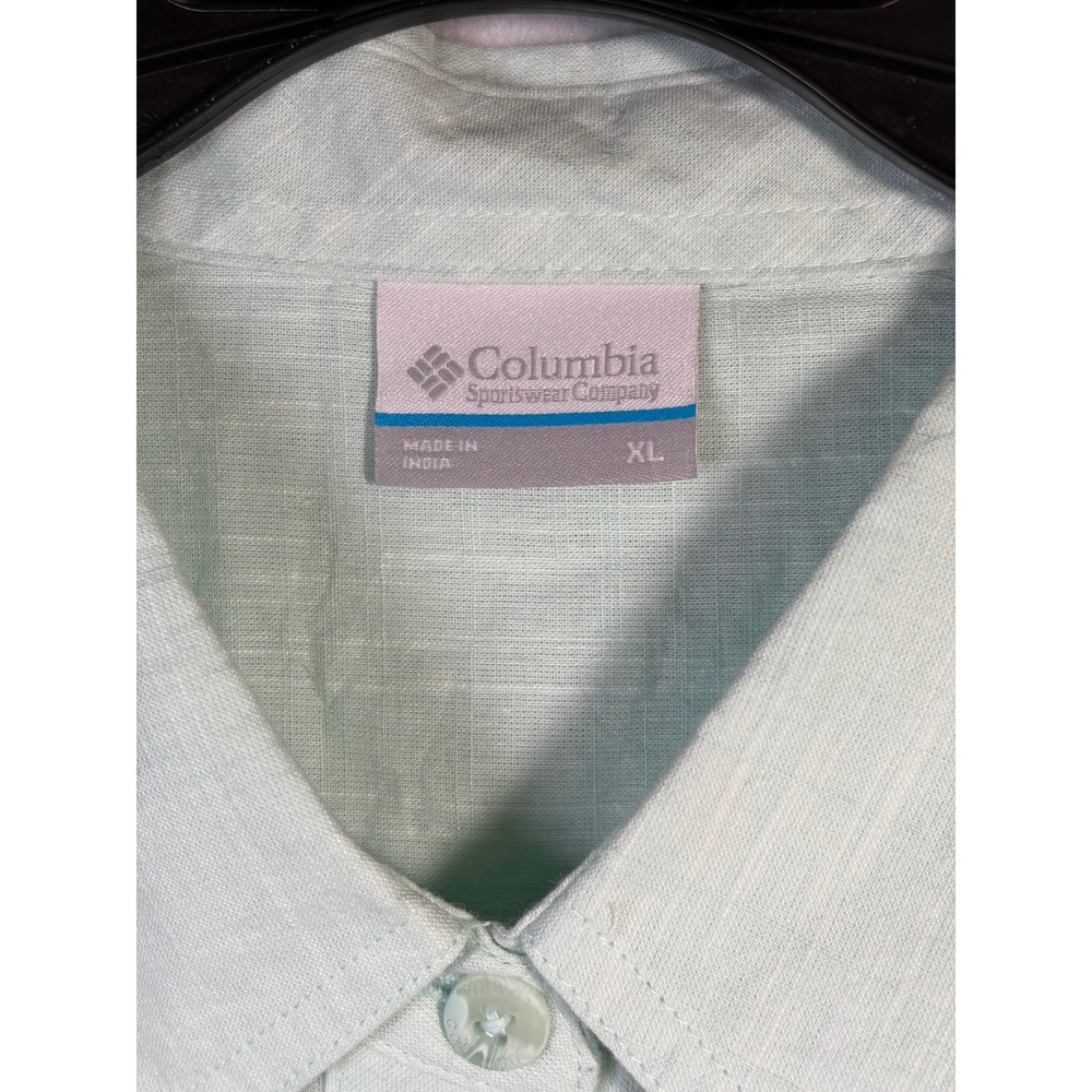 Columbia Camp Henry III Shirt Womens XL Mint Green New Long Sleeve AL9216-329 - Picture 2 of 6